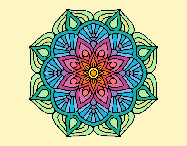 Un mandala de flor oriental