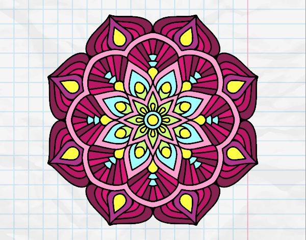 Un mandala de flor oriental