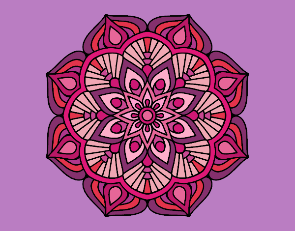 Un mandala de flor oriental