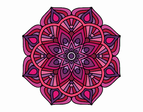 Un mandala de flor oriental