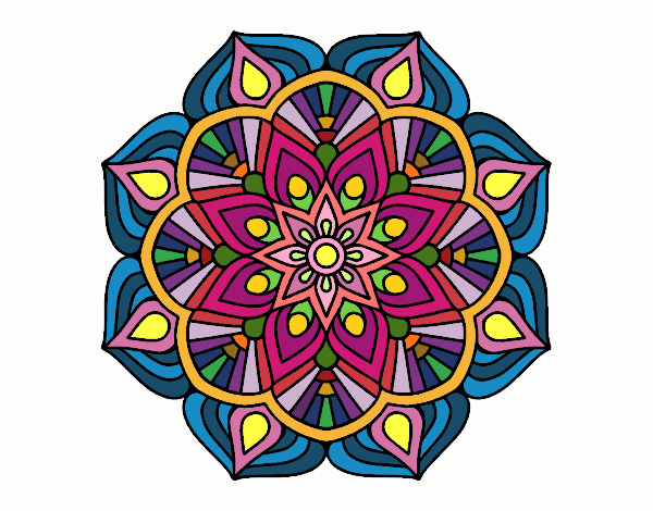 Un mandala de flor oriental