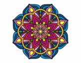 Un mandala de flor oriental