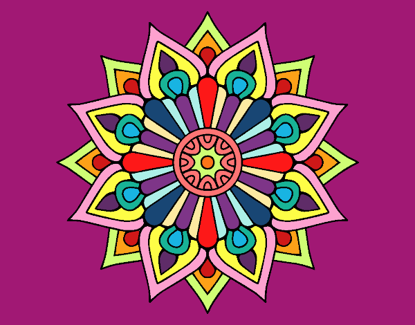 Un mandala destello floral