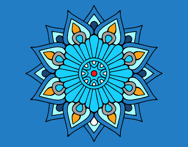 Un mandala destello floral