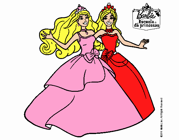 Barbie y su amiga súper felices