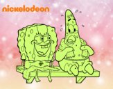 Bob Esponja y Patricio en bañador