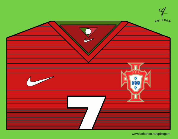 Camiseta del mundial de fútbol 2014 de Portugal