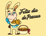 Conejo con muchos huevos de Pascua