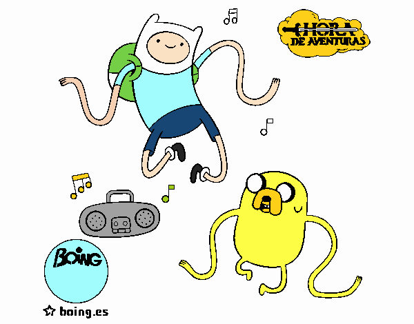 Finn y Jake escuchando música