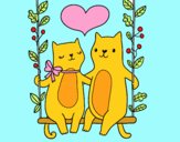 Gatitos enamorados