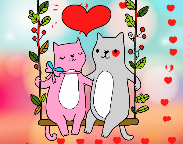 Gatitos enamorados