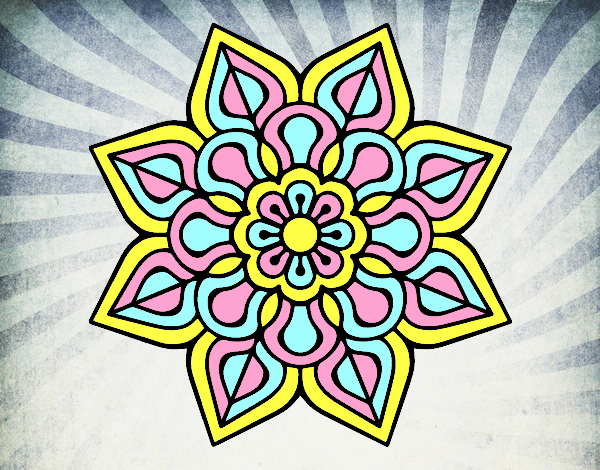 Mandala de flor sencilla