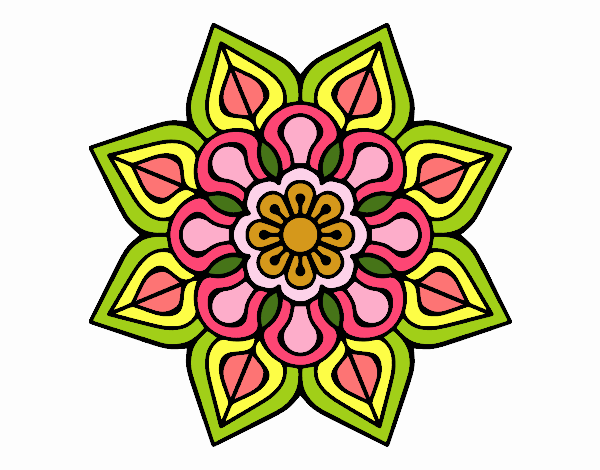 Mandala de flor sencilla