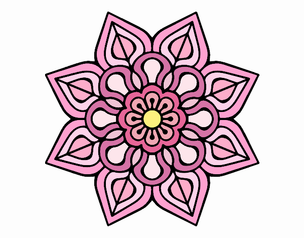 Mandala de flor sencilla