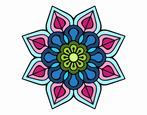 Mandala de flor sencilla