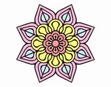 Mandala de flor sencilla