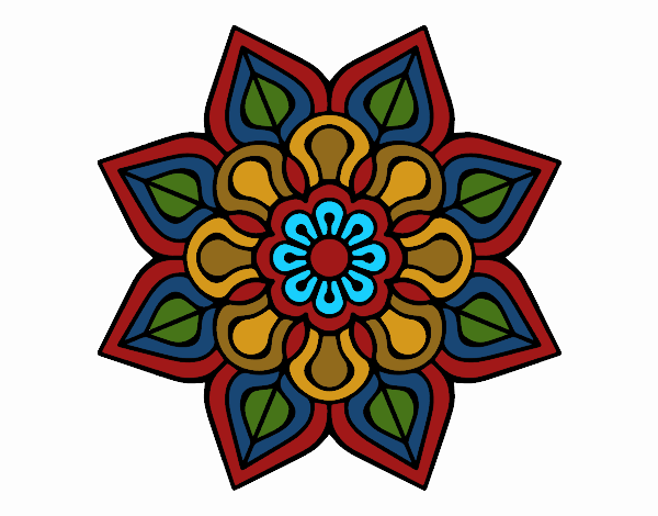 Mandala de flor sencilla