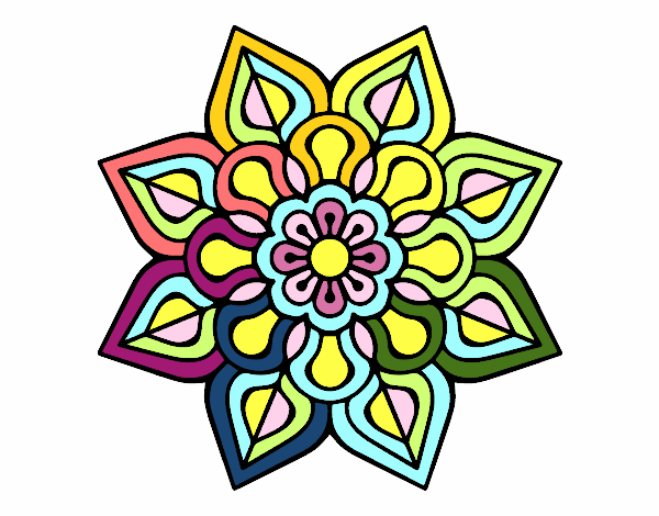 Mandala de flor sencilla