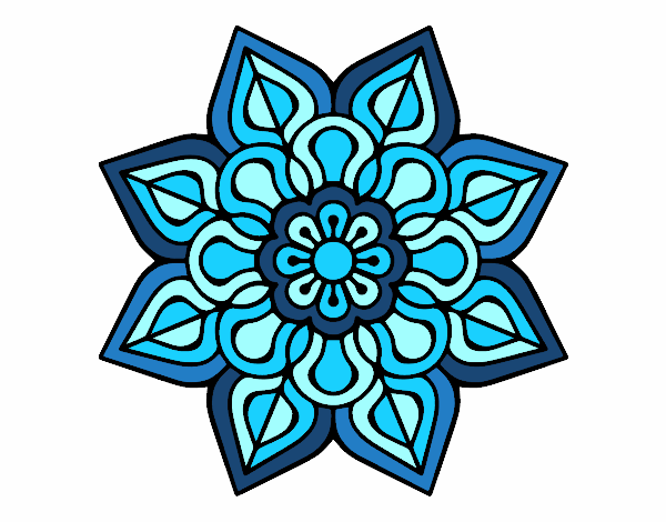 Mandala de flor sencilla