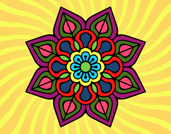 Mandala de flor sencilla