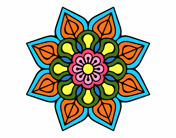 Mandala de flor sencilla