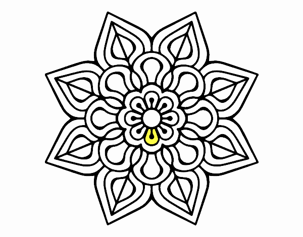 Mandala de flor sencilla