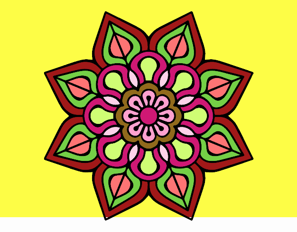 Mandala de flor sencilla