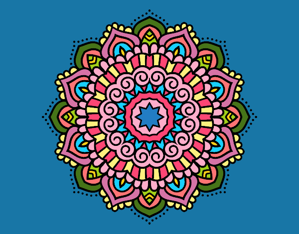 Mandala estrella decorada