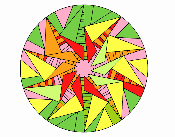 Mandala sol triangular