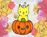 Un gatito de Halloween