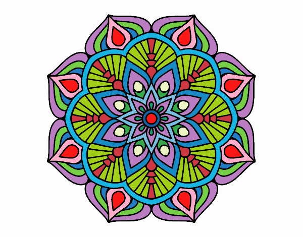 Un mandala de flor oriental