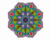 Un mandala de flor oriental