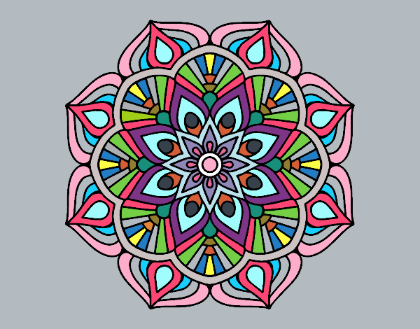 Un mandala de flor oriental