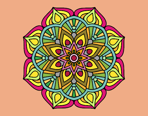 Un mandala de flor oriental