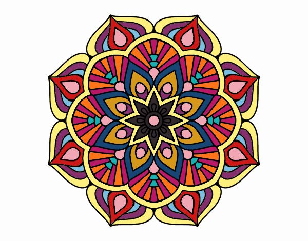 Un mandala de flor oriental