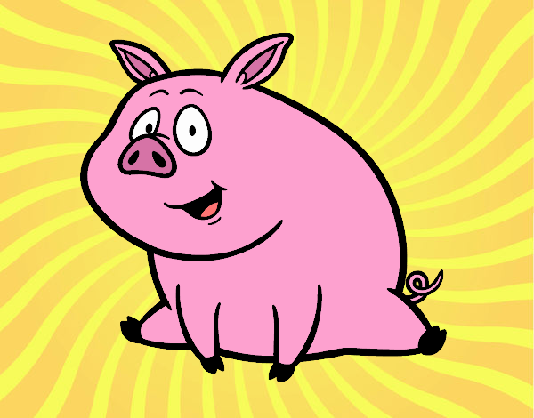 cerdito fracil de dibujar