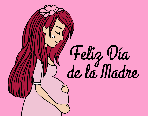 Mamá embarazada en el día de la madre