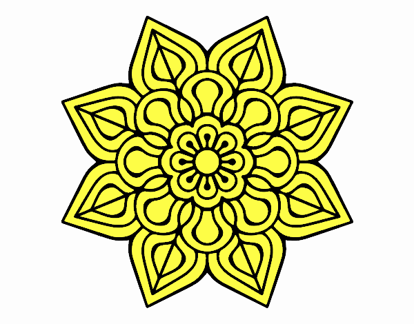 Mandala de flor sencilla