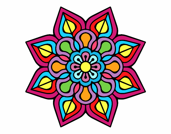 Mandala de flor sencilla