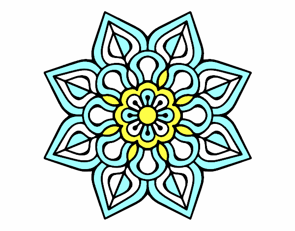 Mandala de flor sencilla