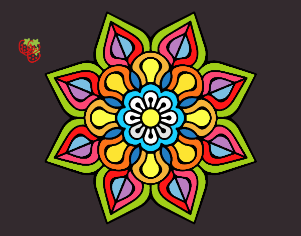 Mandala de flor sencilla