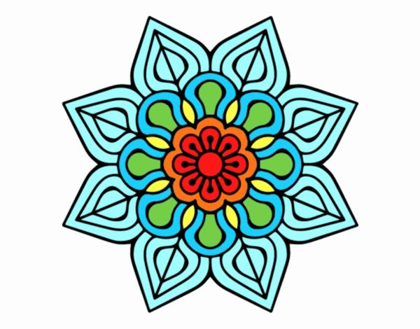 Mandala de flor sencilla