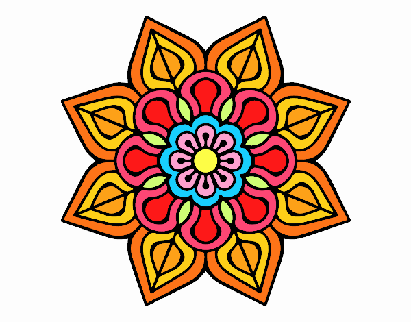 Mandala de flor sencilla