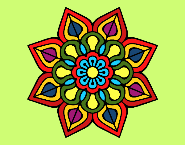 Mandala de flor sencilla