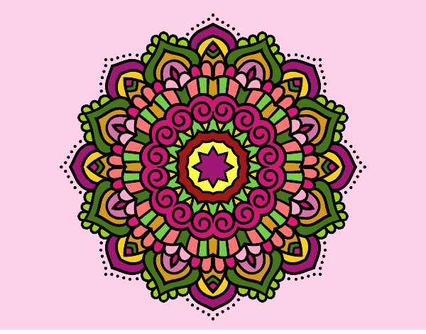 Mandala estrella decorada