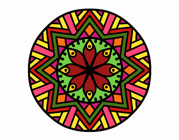 Mandala flor de bambú