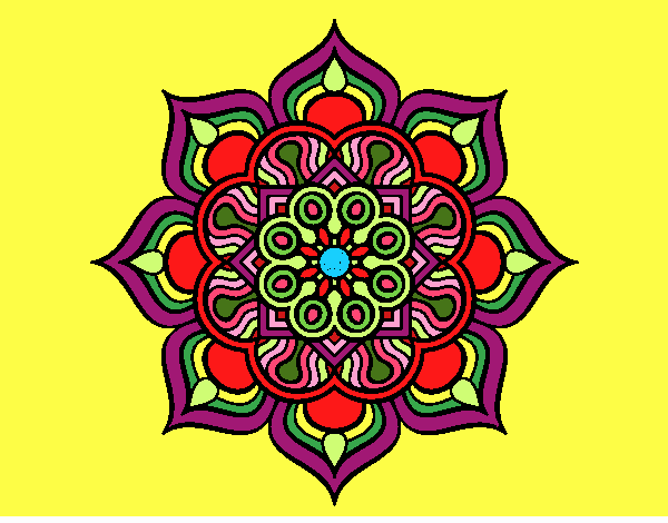 Mandala flor de fuego