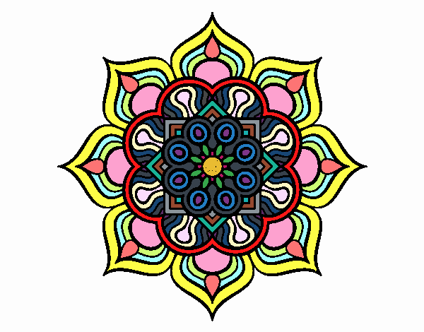 Mandala flor de fuego