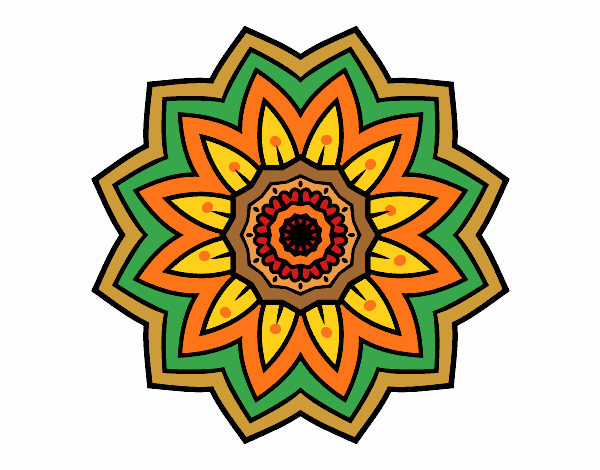 Mandala flor de girasol