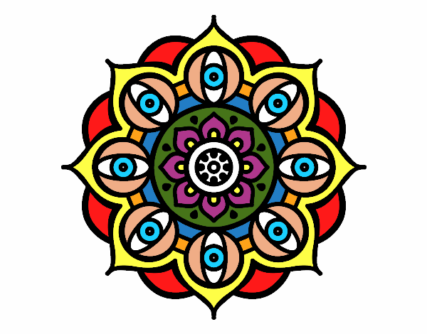 Mandala ojos abiertos